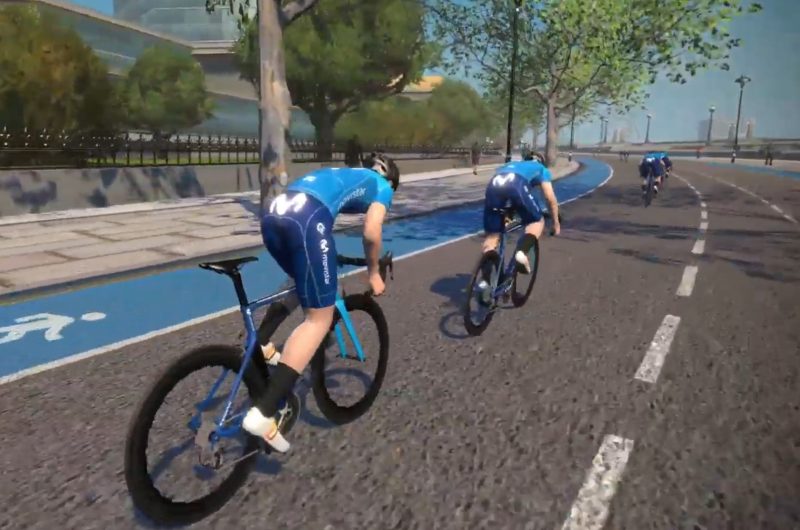 Imagen de la noticia ‛Movistar Team gathers final support from Zwift community at ‘Restart Ride’ before return to racing’