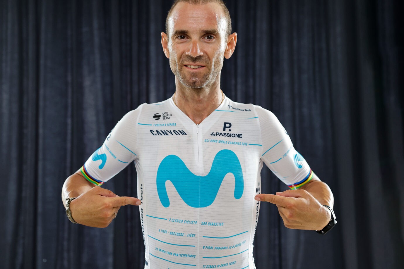 Zeeslak vijandigheid De daadwerkelijke Movistar Team dedicates 2022 La Vuelta jersey to Alejandro Valverde |  Movistar Team