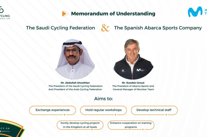 Imagen de la noticia ‛The Saudi Cycling Federation and the Spanish Abarca Sports, managing company of Movistar Team, signed an agreement’
