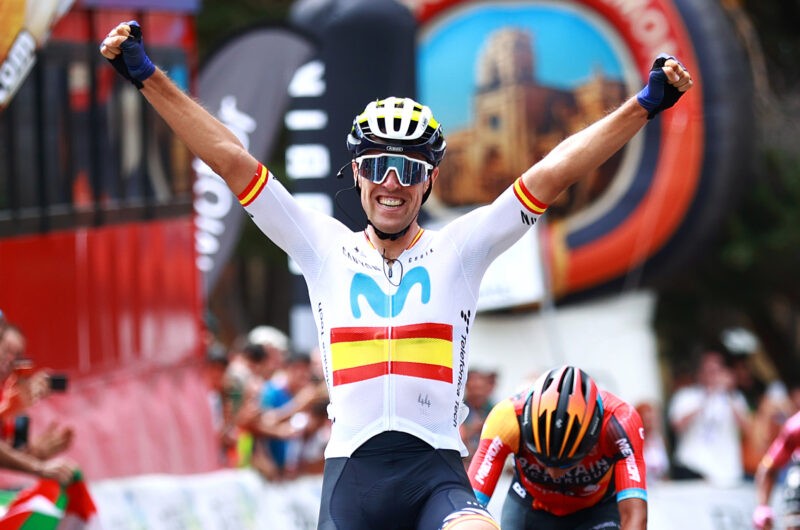Imagen de la noticia ‛Oier Lazkano claims first victory as Spanish road race champion in Pradoluengo’