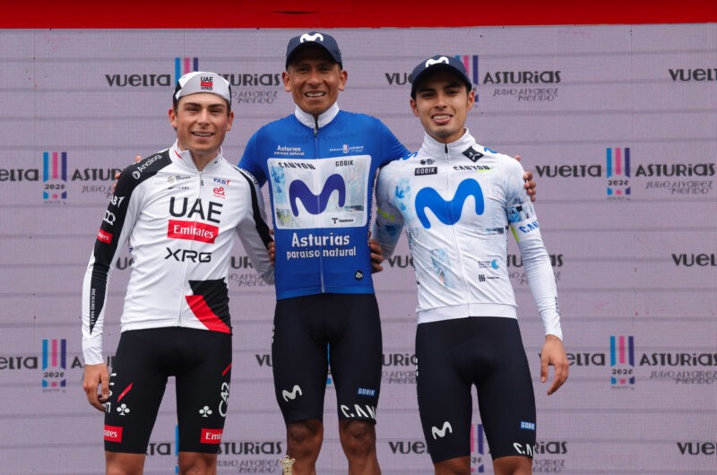 News' image‛¡Nairo Quintana se lleva la clasificación general, Diego Pescador (3º) sube al podio!’